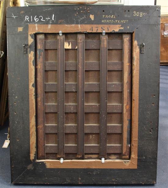 After Franz Hals (1580-1666) The Coal Heaver 25.5 x 19in., in an ornate red tortoiseshell and ebony frame
